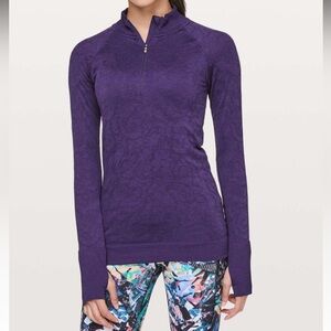 Lululemon Rest Less 1/2 Zip size 6 (Dark Court Purple)